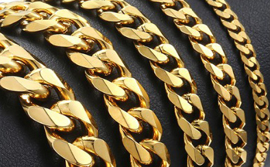 Pansarlänk -Armband i rostfritt stål -Guld 5mm - 3