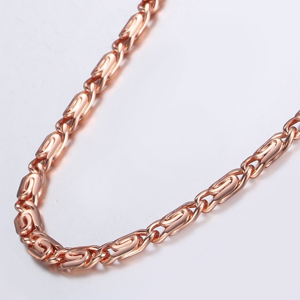 Halskedja i 18K Roséguldplätering  4,5mm  - 4
