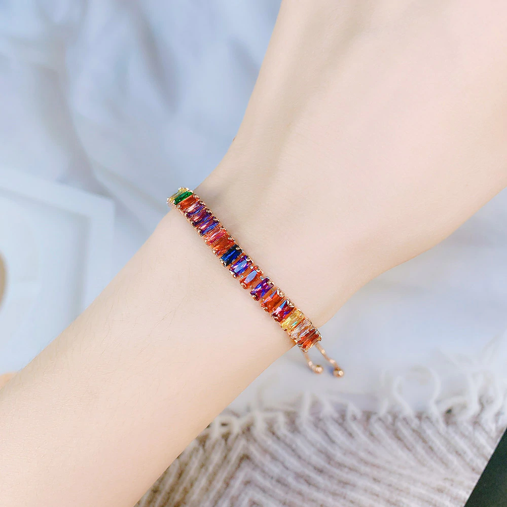Armband med Cubic Zirconia och i 18K RoséGuldplätering - 4