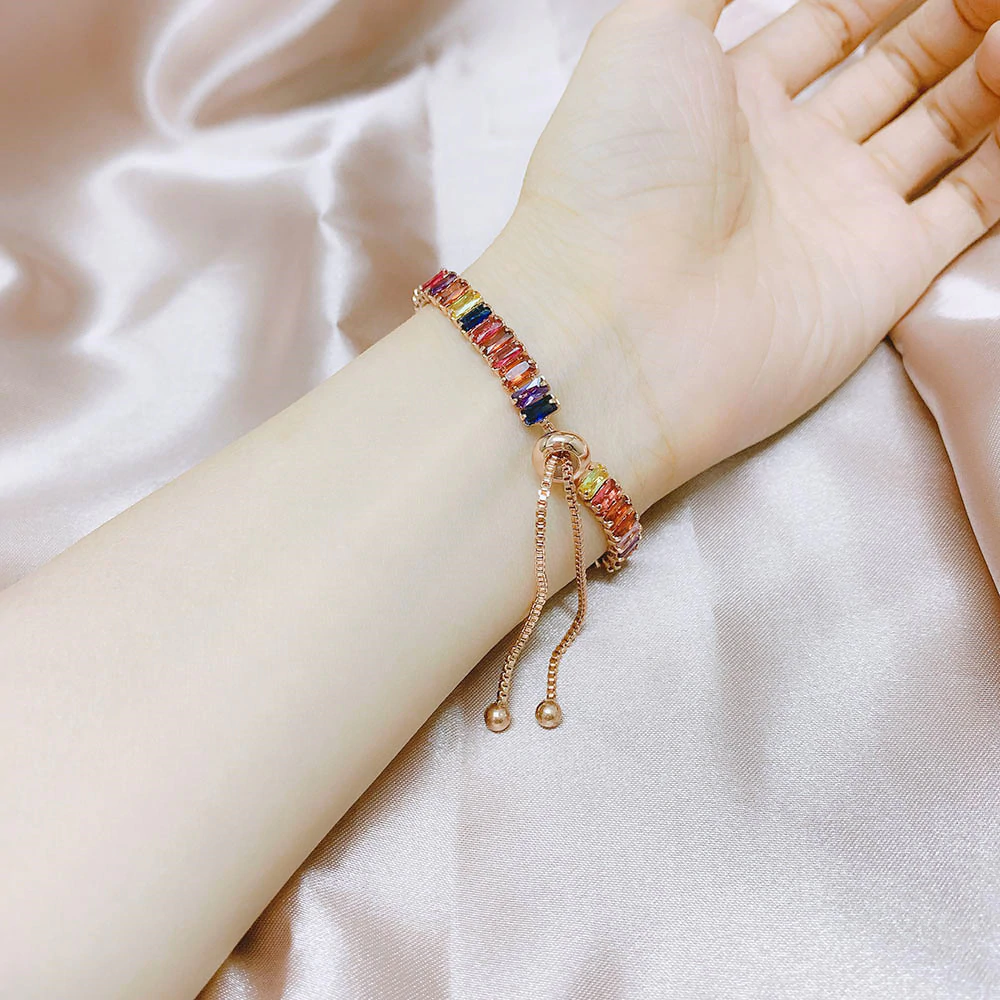 Armband med Cubic Zirconia och i 18K RoséGuldplätering - 5