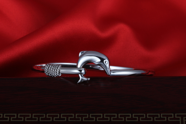 Armband "Silver Dolphin" i 925 Sterling Sillverplätering - 4