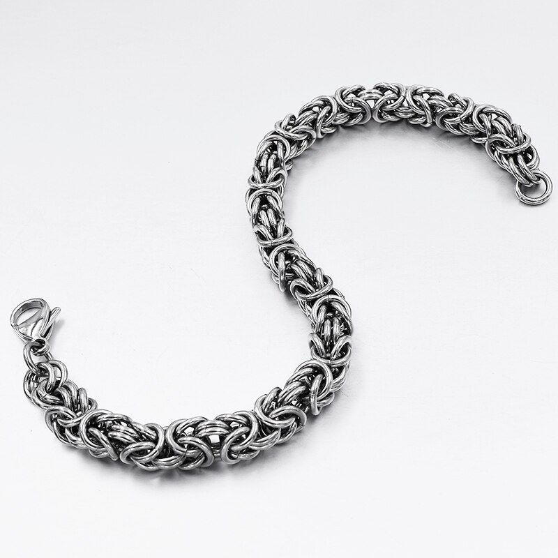 Byzantinelänk -Armband i Rostfritt Stål 7mm  - 5