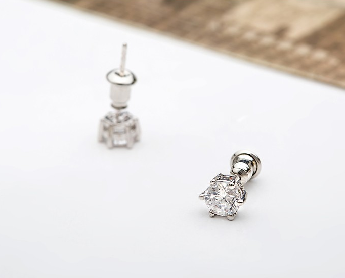 Örhängen med stenar i Cubic Zirconia och 925 Sterling Silverplätering - 5