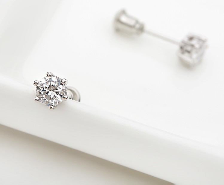Örhängen med stenar i Cubic Zirconia och 925 Sterling Silverplätering - 4