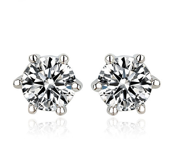 Örhängen med stenar i Cubic Zirconia och 925 Sterling Silverplätering