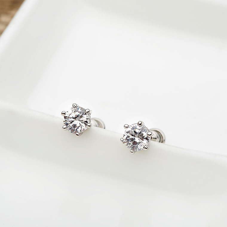Örhängen med stenar i Cubic Zirconia och 925 Sterling Silverplätering - 2