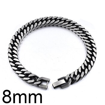 Armband "Antique" i Rostfritt stål  - 8mm