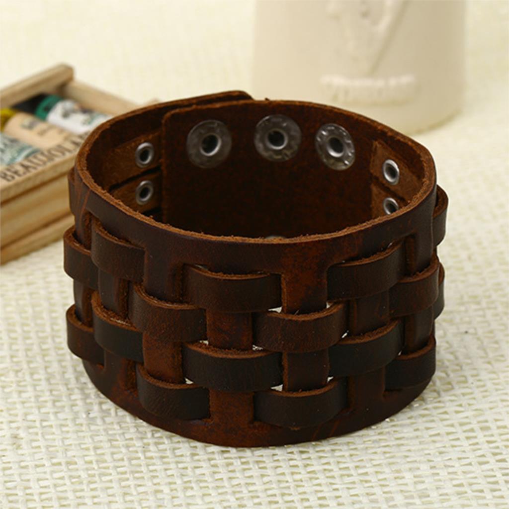 Läderarmband med metalldetaljer - 3