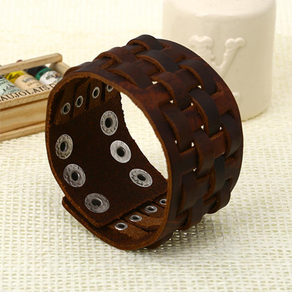Läderarmband med metalldetaljer - 5