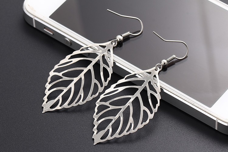 Örhängen "Leaf" i 925 Sterling Silverplätering - 2