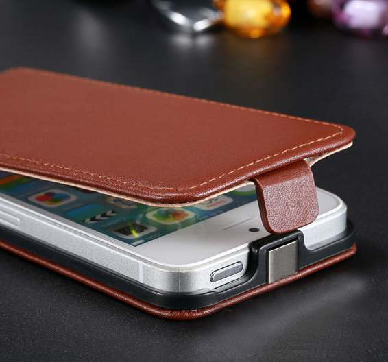 Flipfodral i läder till iphone 5/5S, 6, 6 Plus, 7 och 7 Plus - 7