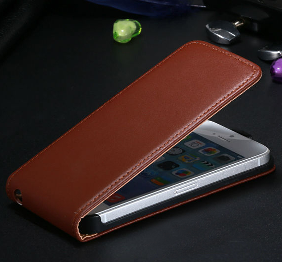 Flipfodral i läder till iphone 5/5S, 6, 6 Plus, 7 och 7 Plus - 5