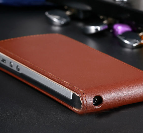 Flipfodral i läder till iphone 5/5S, 6, 6 Plus, 7 och 7 Plus - 6