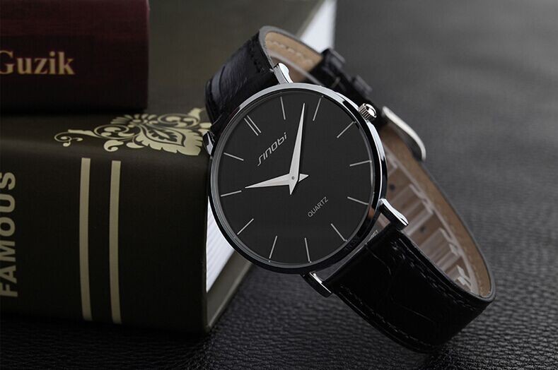 SINOBI -Superslimmad klocka -Svart/Svart - 2
