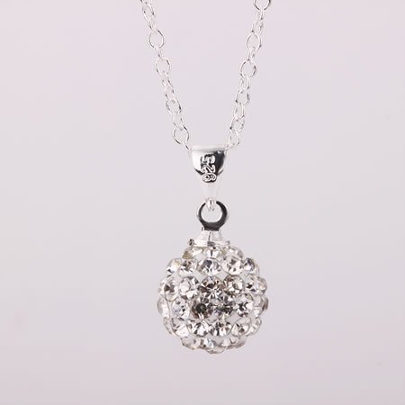 Shamballainspirerat Halsband -Vita kristaller