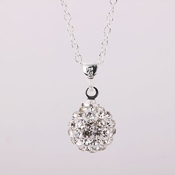 Shamballainspirerat Halsband -Vita kristaller