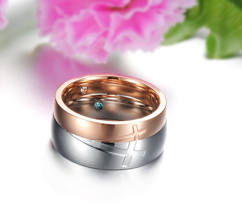Parringar i 18K Roséguld - respektive 925 Sterling Silverpläterad rostfritt stål - 3