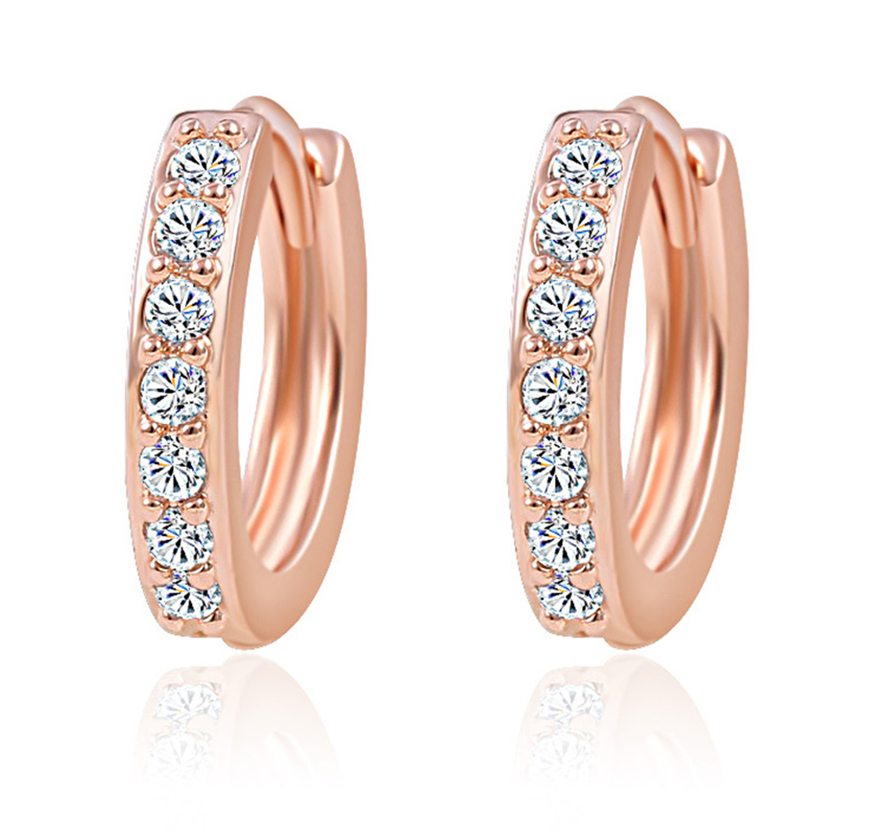 Örhängen med Cubic Zirconia och i 18 K Guldplätering