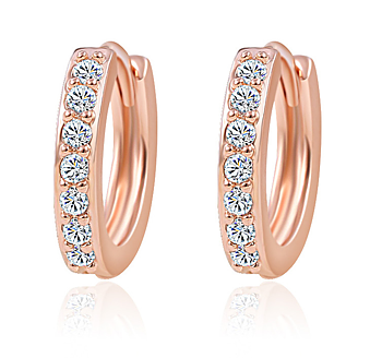 Örhängen med Cubic Zirconia och i 18 K Guldplätering