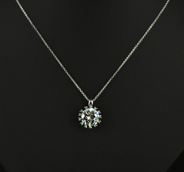 Halsband "Star" med stort hänge i Cubic Zirconia och platinumplätering - 6