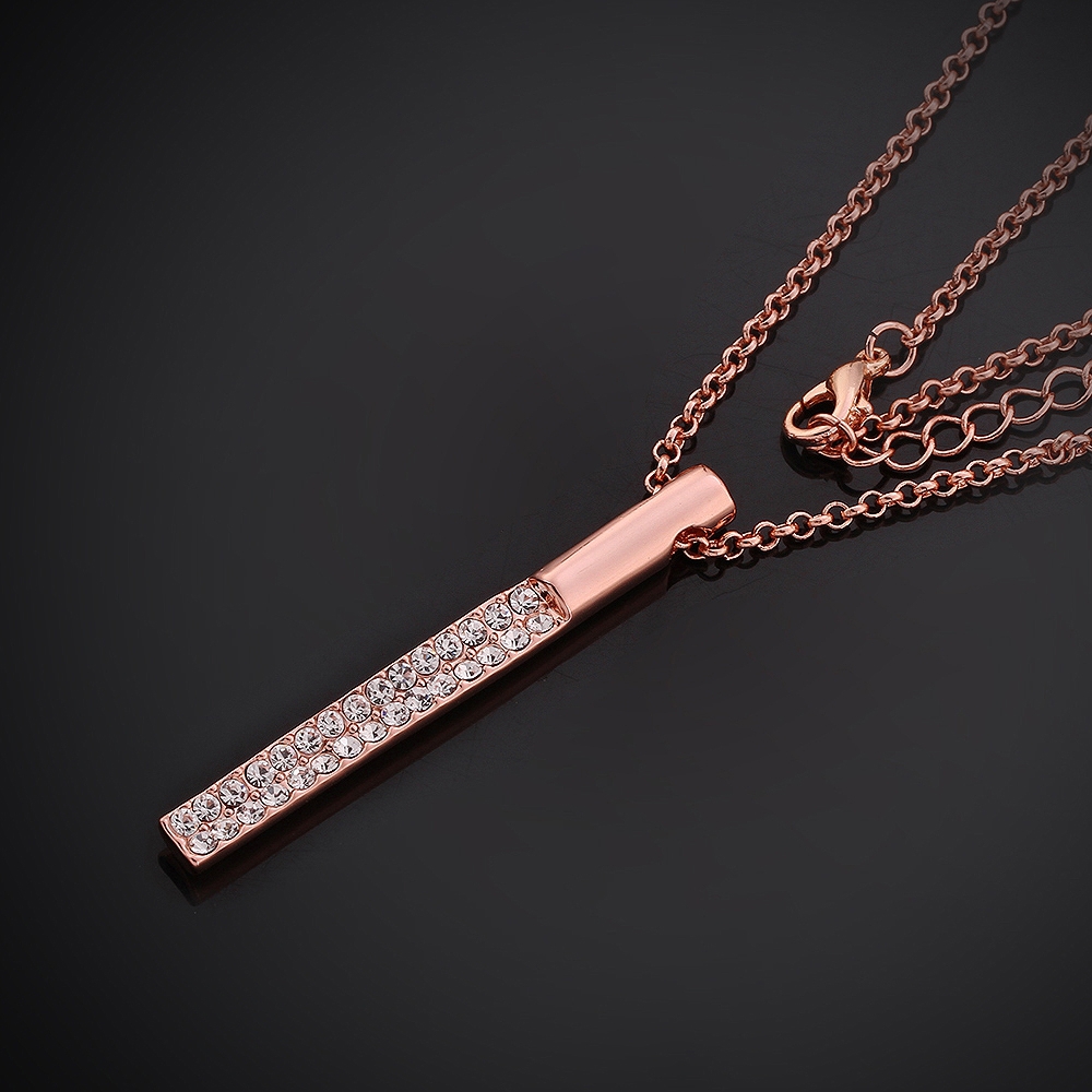 Halsband med Austrian Crystals och i 18 K Roséguldplätering - 3