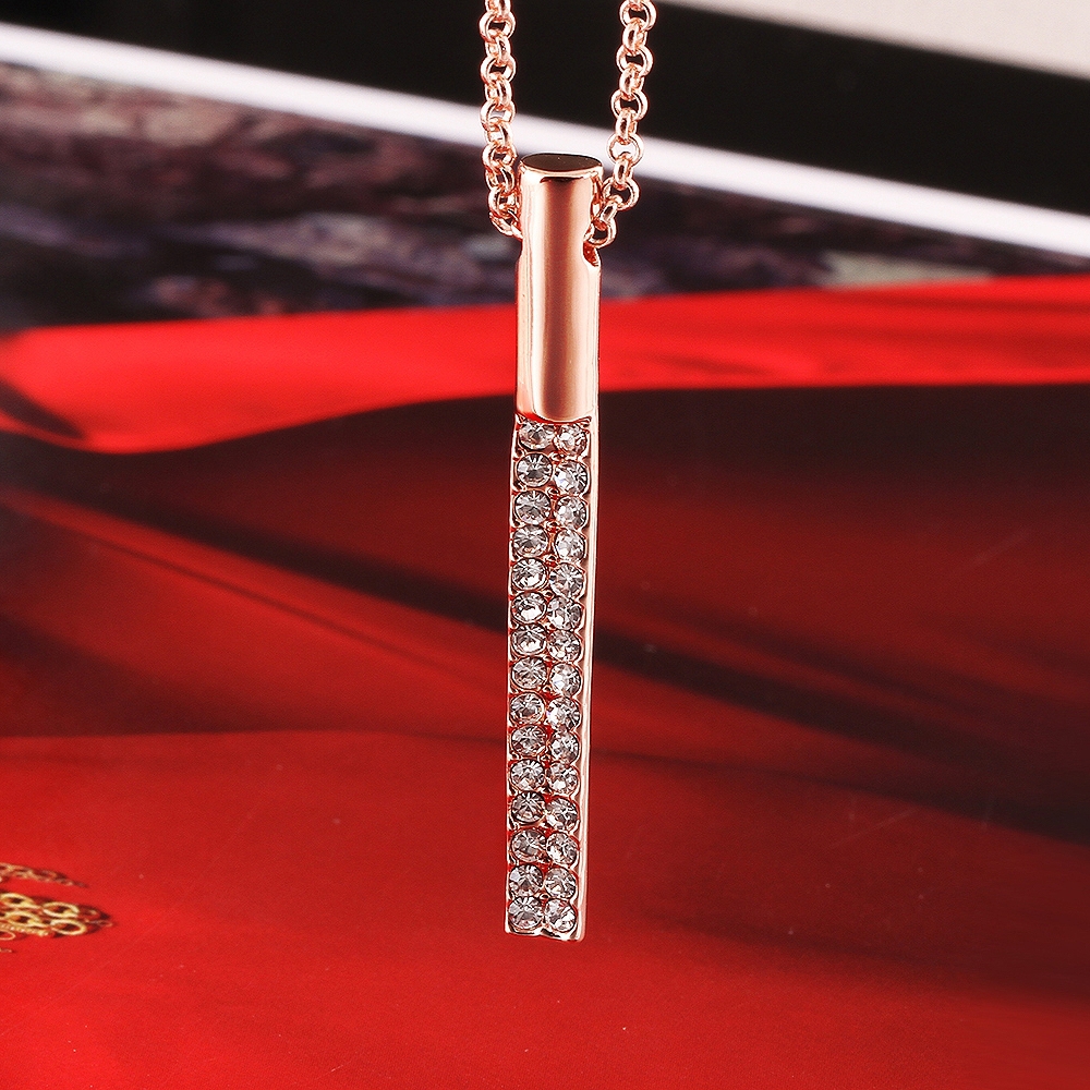 Halsband med Austrian Crystals och i 18 K Roséguldplätering - 6