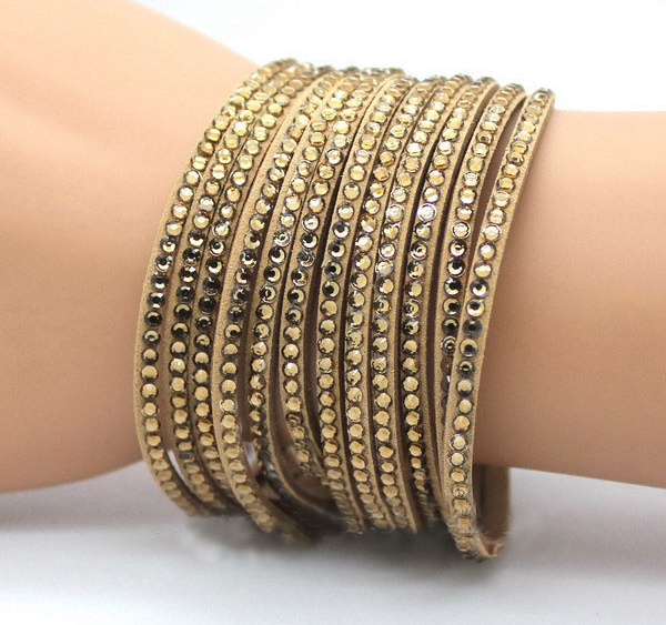 Armband "Strass"  -Brun