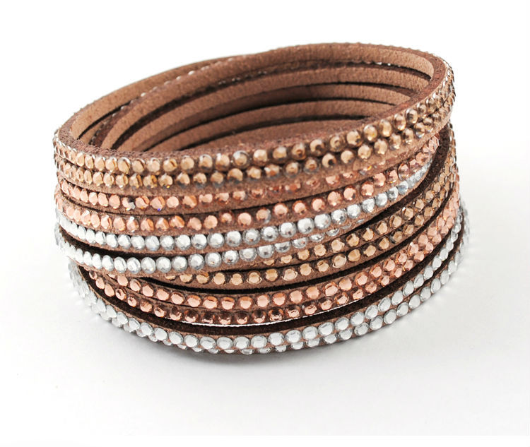 Armband "Strass"  -Brun/Multi - 2