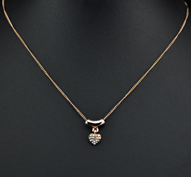 Halsband Hjärtformat med Stellux Austrian Crystals och guldplätering - 4