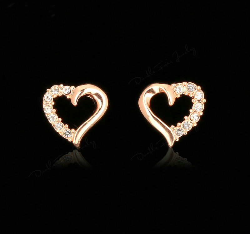 Örhängen med Austrian Crystals och i 18 K Roséguldplätering - 6