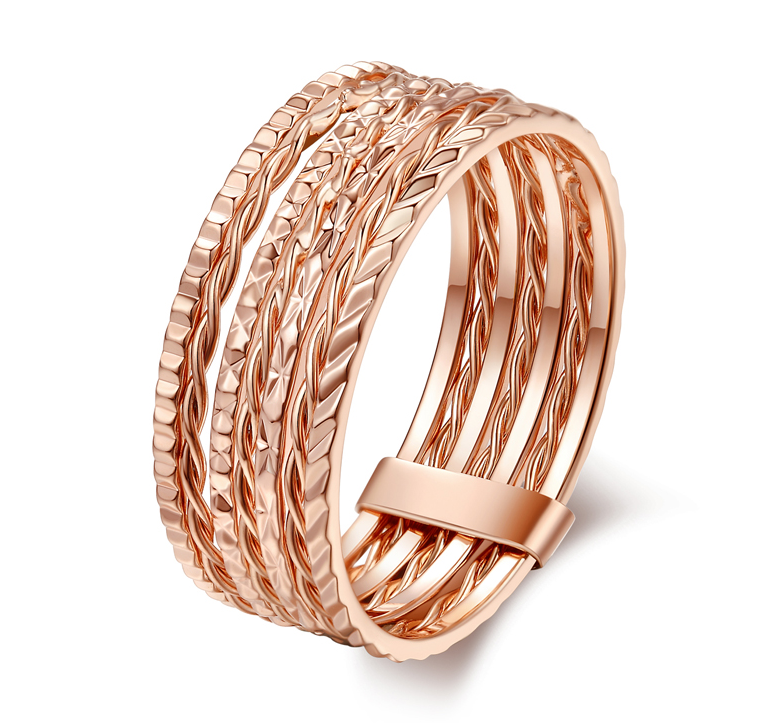 Ring "Seven Circels" i 18 K Roséguldplätering
