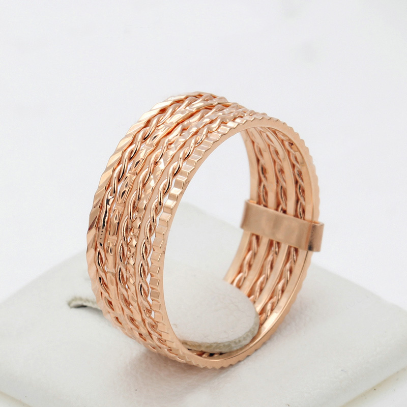 Ring "Seven Circels" i 18 K Roséguldplätering - 2