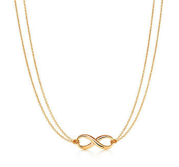 Halsband "Double Eternity" i 18 K Guldplätering