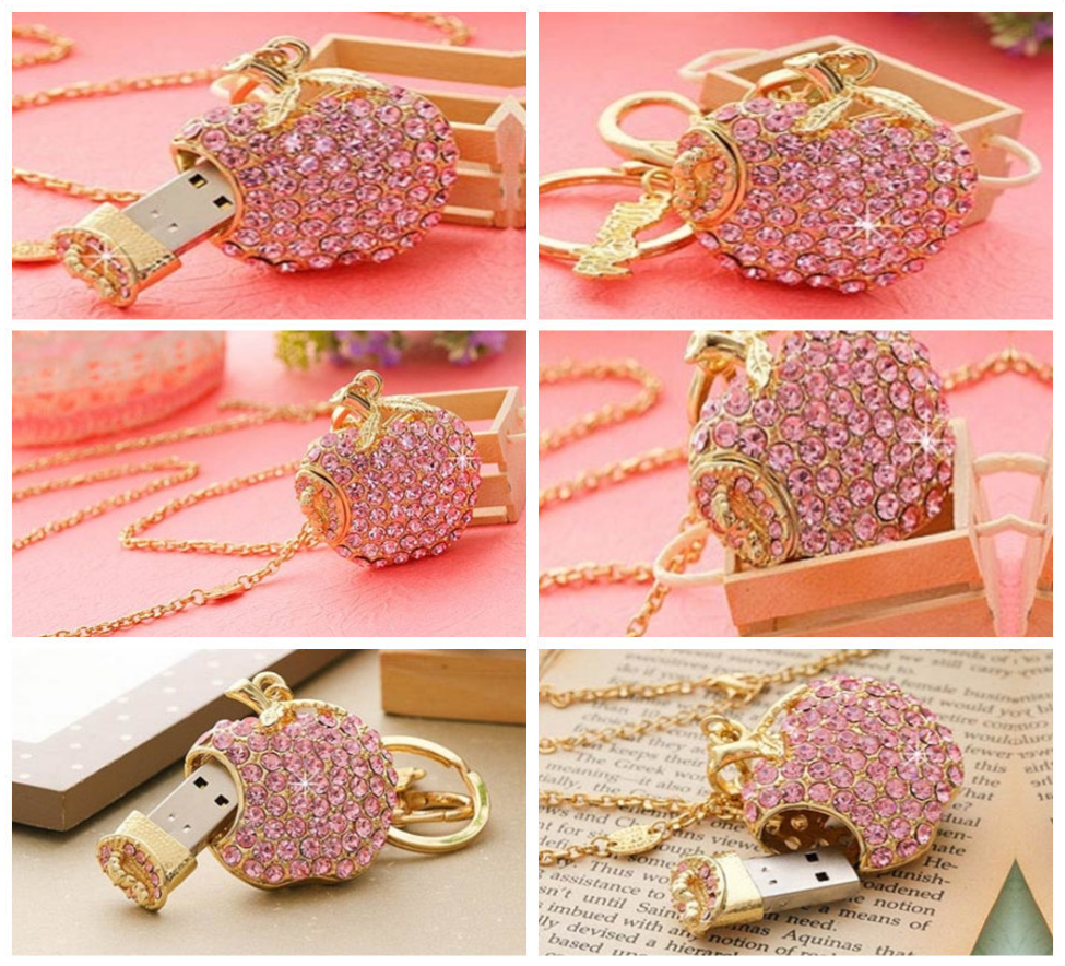 USB-Bling -Pink Apple 8 GB - 4