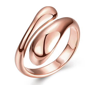 Ring "Droppe" i 18K Roséguldplätering