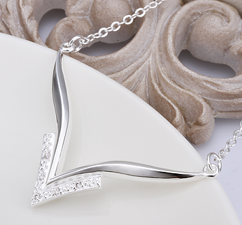 Halsband "Wings" i  925 Sterling Silverplätering
