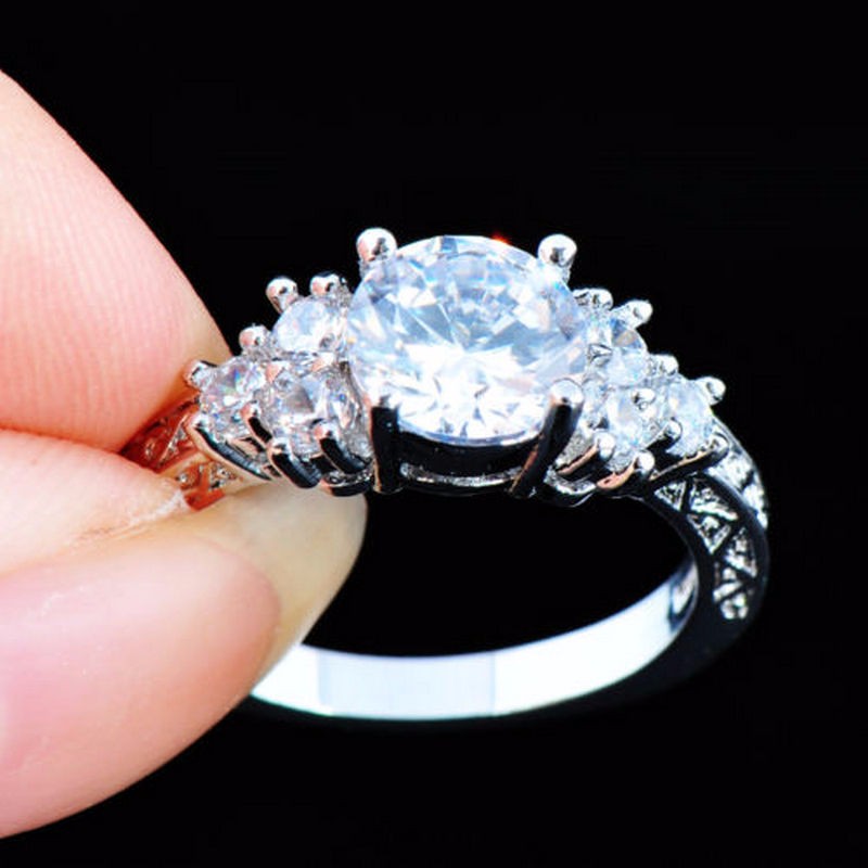 Ring med Cubic Zirconia i olika storlekar och i 925 Sterling Silverplätering - 5