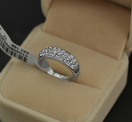 Ring med Stellux Austrian Crystals och platinumplätering - 3
