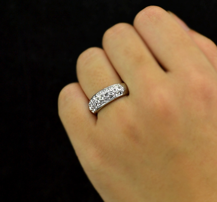 Ring med Stellux Austrian Crystals och platinumplätering - 7