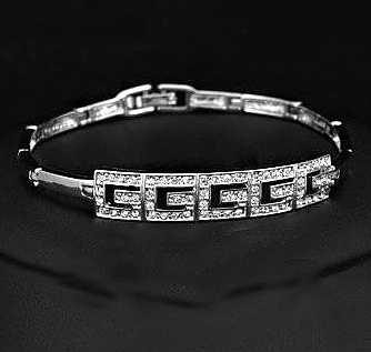 Armband med Stellux Austrian Crystals och platinumplätering