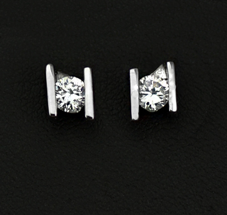 Örhängen med Cubic Zirconia och platinumplätering - 2
