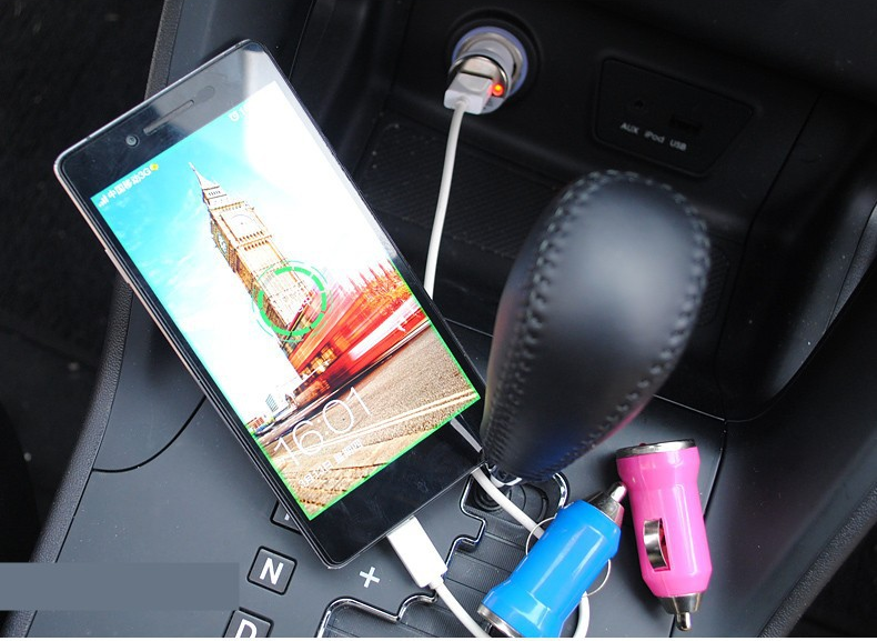USB-laddare för cigarettuttaget i bilen -Finns i många färger! - 10