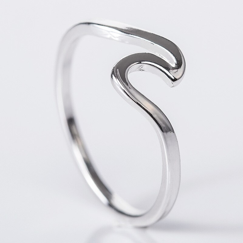 Ring  "Wave"  i 925 Sterling Silverplätering - 2