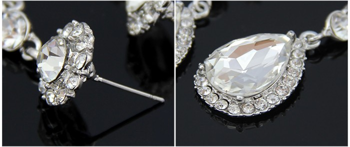 Stora Örhängen fyllda med Cubic Zirconia samt i platinumplätering - 4