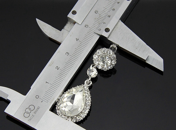 Stora Örhängen fyllda med Cubic Zirconia samt i platinumplätering - 2