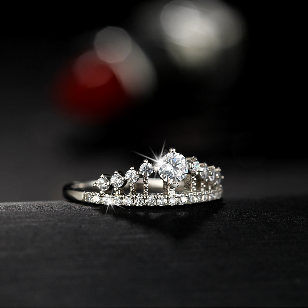 Ring "Crown" med Cubic Zirconia och i 925 Sterling Silverplätering - 2