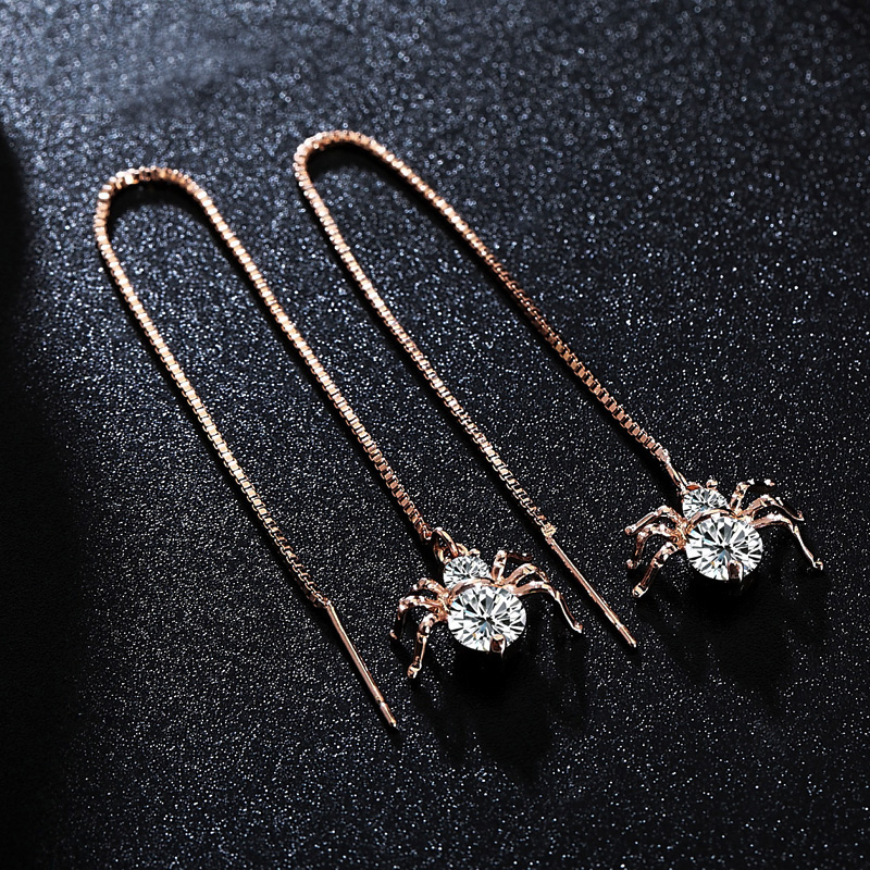 Örhängen "Spider" med Cubic Zirconia och i 18 K Guldplätering - 2