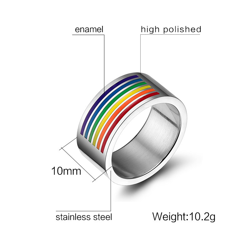 Ring "Rainbow"  i Rostfritt stål - 2