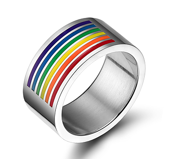 Ring "Rainbow"  i Rostfritt stål