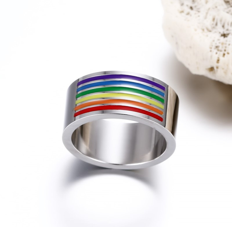 Ring "Rainbow"  i Rostfritt stål - 3